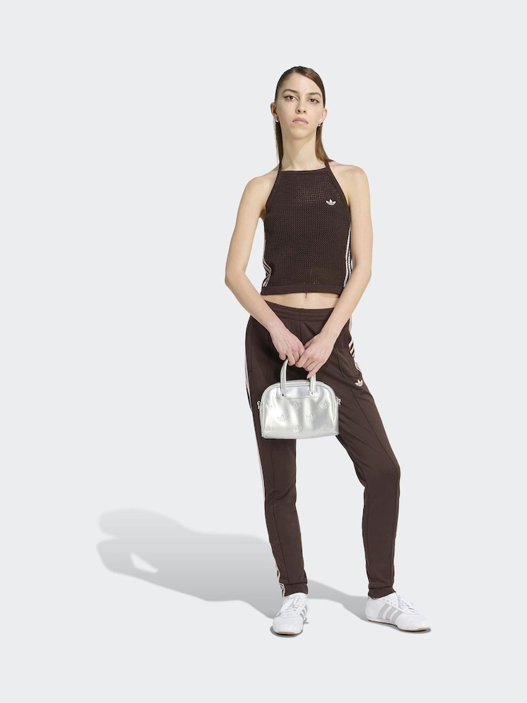 adidas Originals Brown Crochet Knit Top - Image 2 of 6