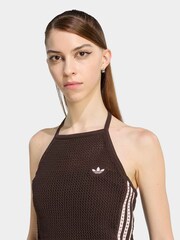 adidas Originals Brown Crochet Knit Top - Image 4 of 6