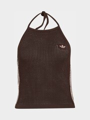 adidas Originals Brown Crochet Knit Top - Image 6 of 6
