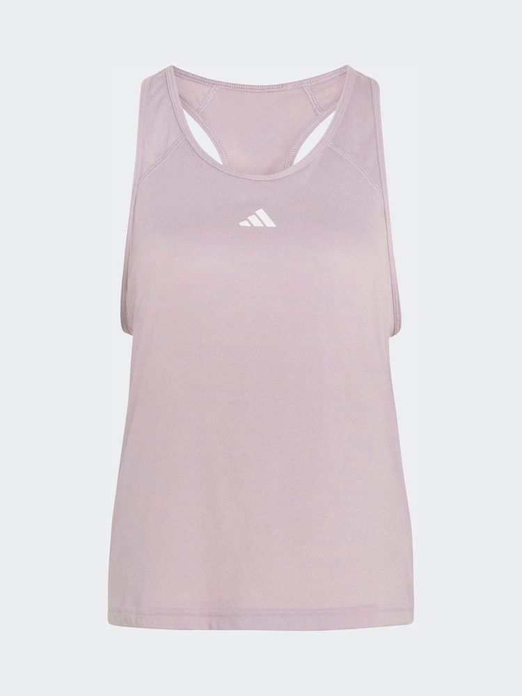 adidas Dark Purple Train Essentials Minimal Branding Racerback Tank Vests - Image 7 of 7 adidas Dark Purple Train Essentials Minimal Branding Racerback Tank Vests - Image 7 of 7