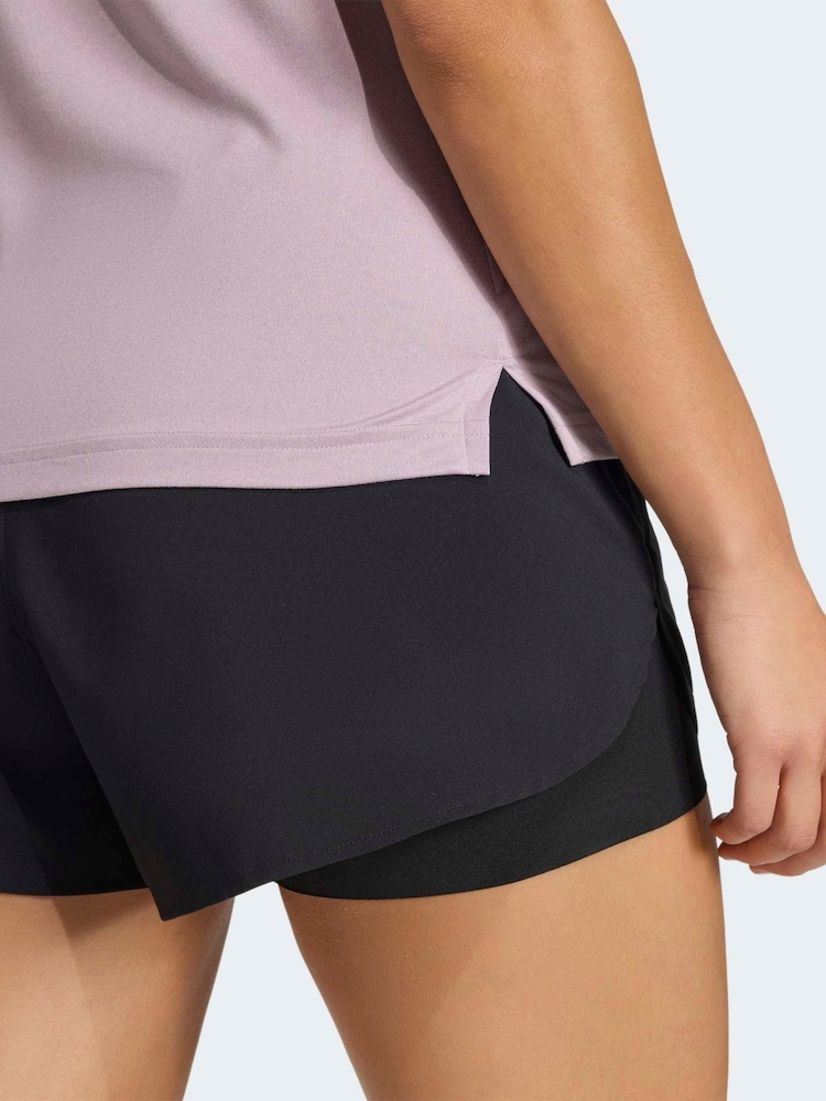 adidas Purple Workout Essentials V-Neck T-Shirt - Image 5 of 5 adidas Purple Workout Essentials V-Neck T-Shirt - Image 5 of 5