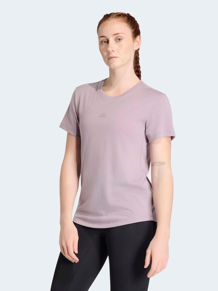 adidas Purple Motion Essentials T-Shirt - Image 1 of 7 adidas Purple Motion Essentials T-Shirt - Image 1 of 7
