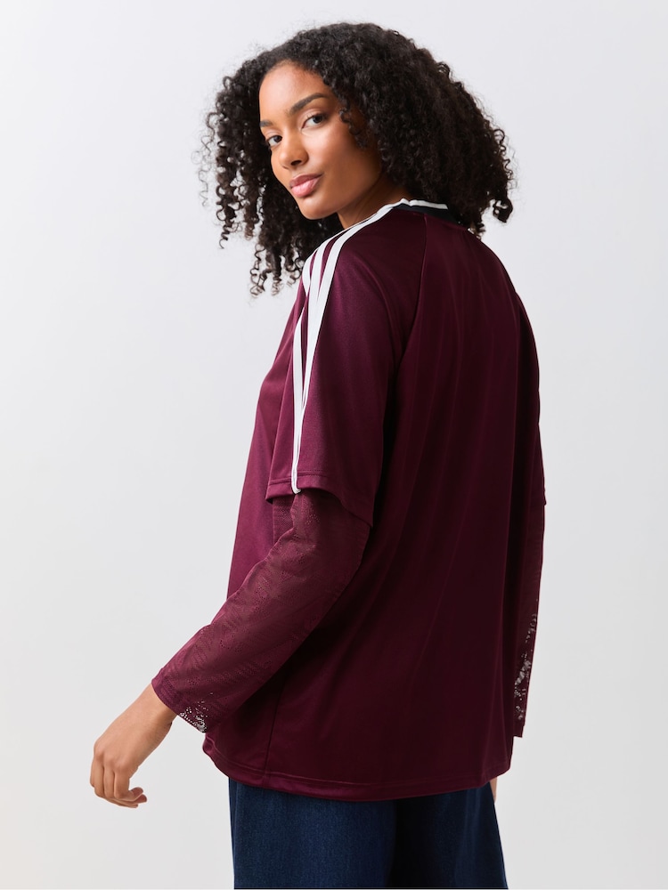 Buy adidas Originals Red Lace Long-Sleeve Jersey from Next Kuwait Buy adidas Originals Red Lace Long-Sleeve Jersey from Next Kuwait