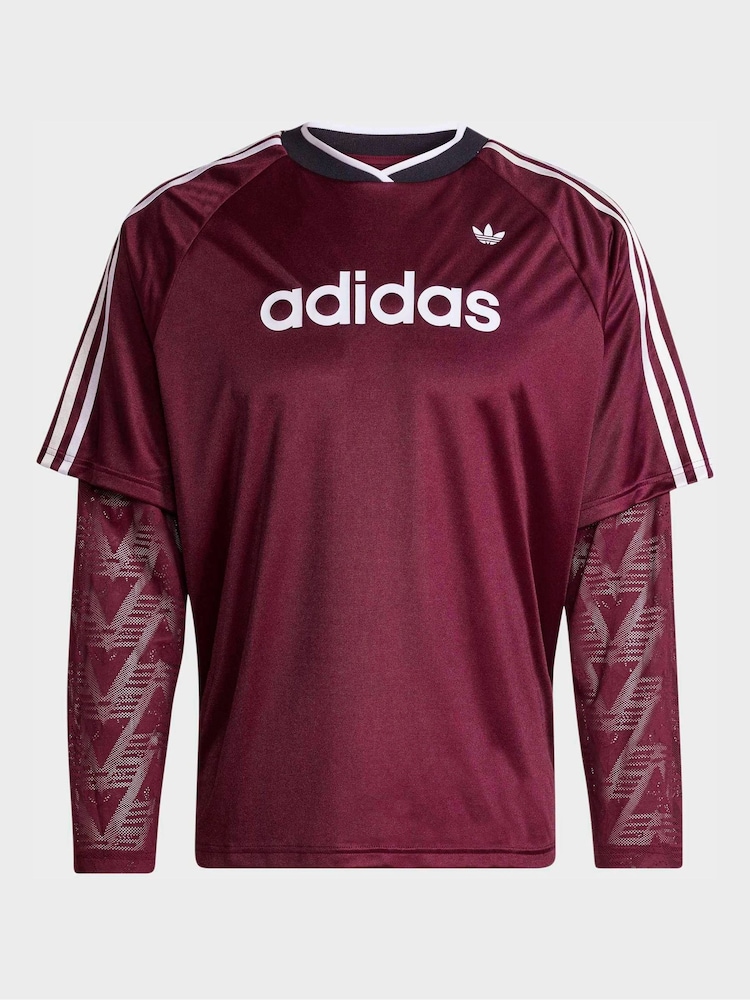 adidas Originals Red Lace Long-Sleeve Jersey - Image 5 of 5