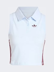 adidas Originals Blue Polo Top - Image 5 of 5