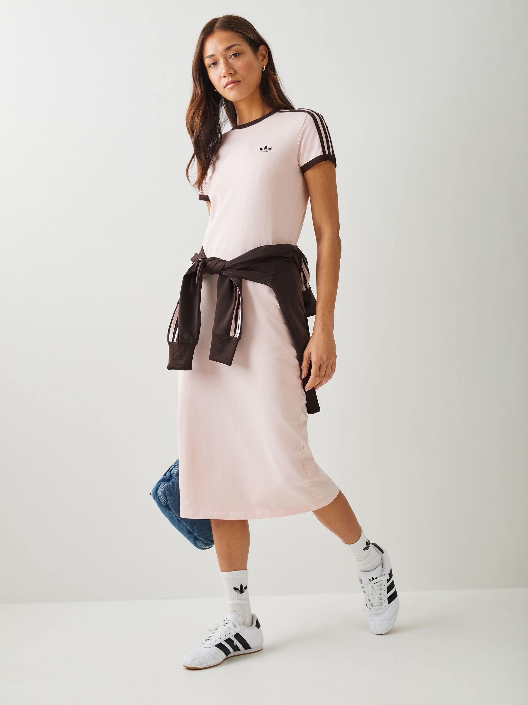 pink adidas shirt dress Adidas Womens Coral Pink Logo T Shirt Dress