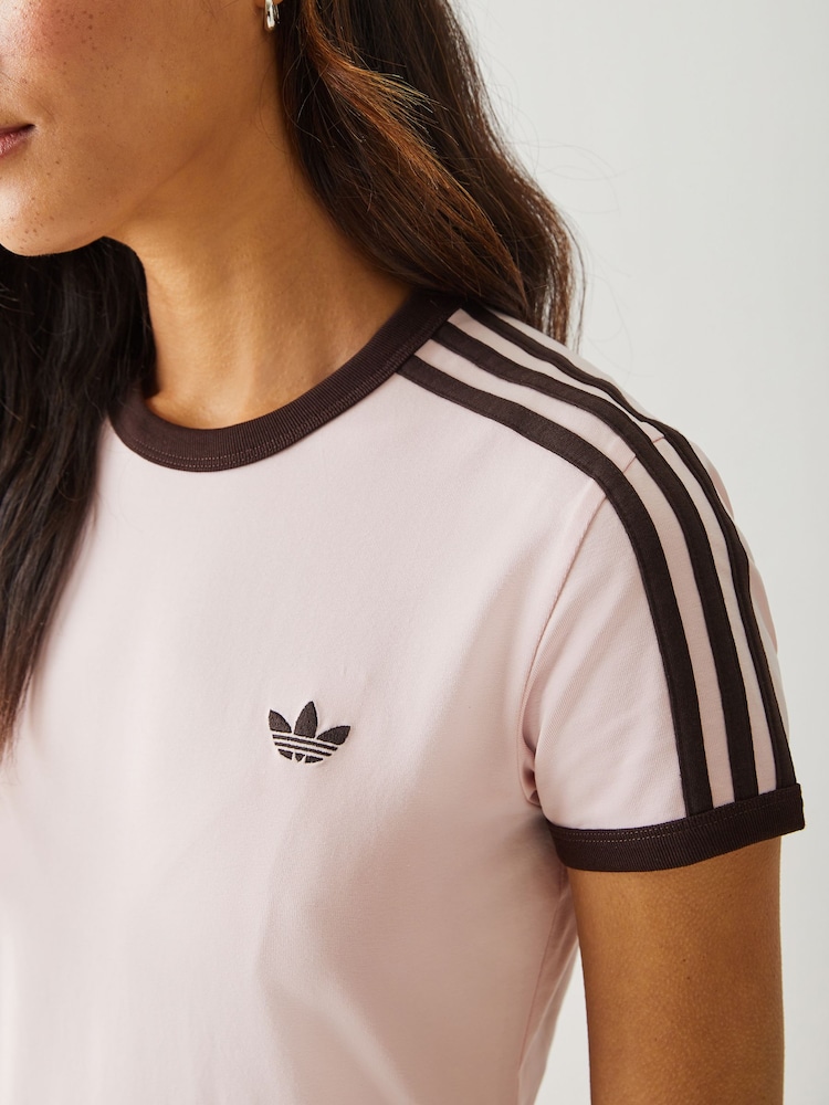adidas Originals Pink 3 Stripes Dress (Slim) - Image 4 of 4