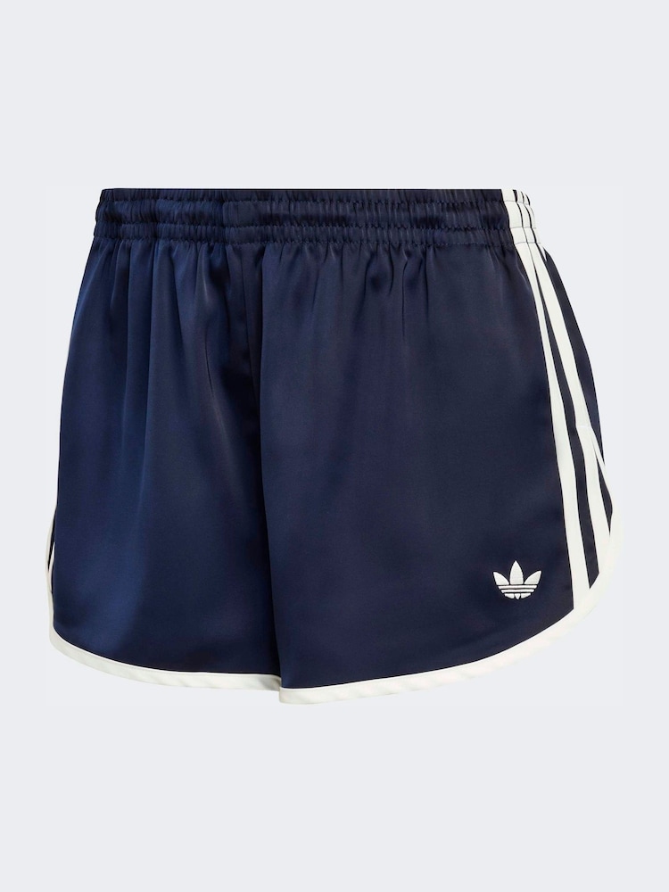 adidas originals Navy Blue 3 Stripes Sprinter Shorts - Image 5 of 5