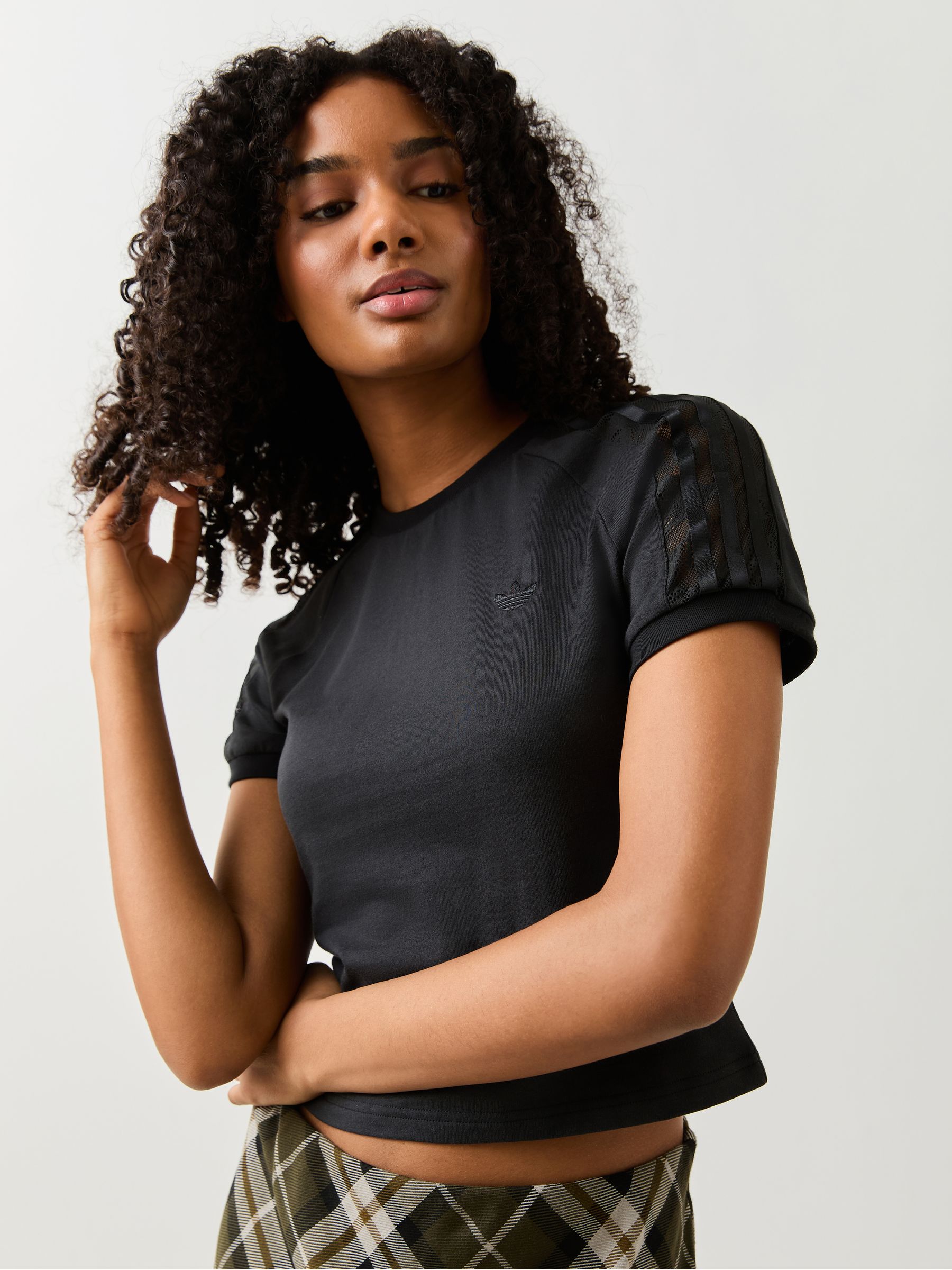Buy adidas Originals Black Lace Cali T-Shirt from Next USA