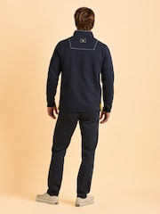Brakeburn Blue Abbotsbury Quarter Zip Sweatshirt - Image 2 of 6