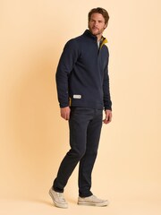 Brakeburn Blue Abbotsbury Quarter Zip Sweatshirt - Image 3 of 6