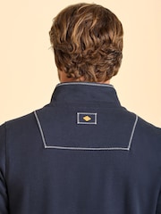 Brakeburn Blue Abbotsbury Quarter Zip Sweatshirt - Image 6 of 6