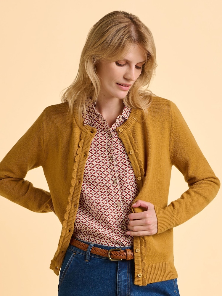 Brakeburn Yellow Crescent Cardigan - Image 1 of 6 Brakeburn Yellow Crescent Cardigan - Image 1 of 6