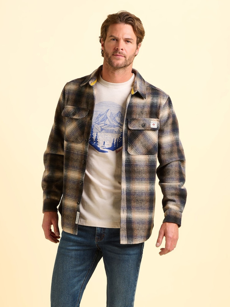 Brakeburn Natural Badbury Check Shirt - Image 6 of 6