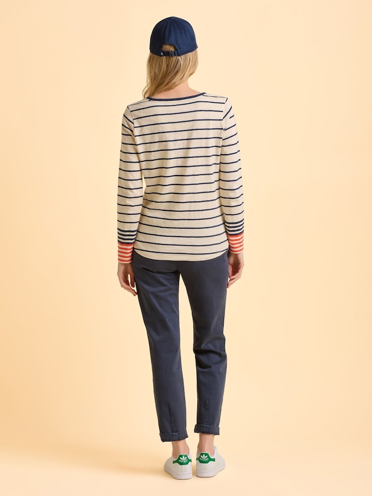 Brakeburn Cream Knoll Long Sleeve T-Shirt - Image 2 of 6
