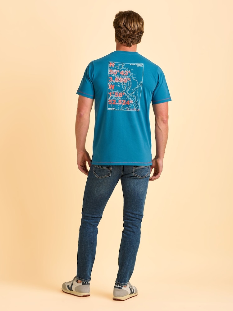 Brakeburn Blue Dinton T-Shirt - Image 2 of 6