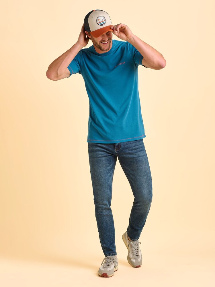 Brakeburn Blue Dinton T-Shirt - Image 6 of 6 Brakeburn Blue Dinton T-Shirt - Image 6 of 6