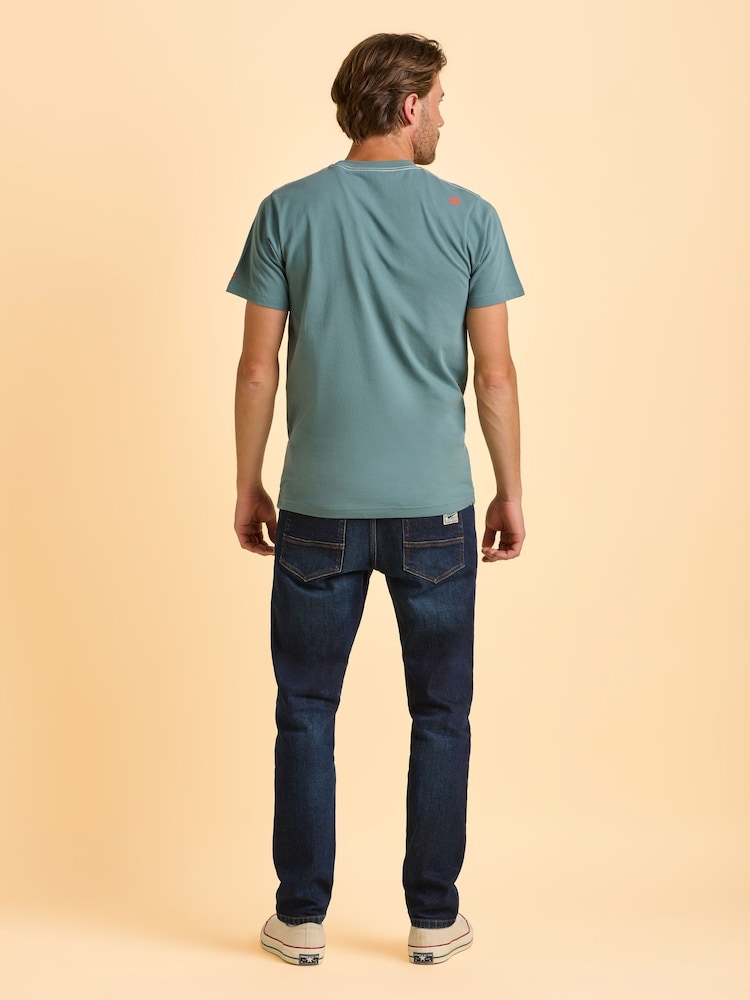 Brakeburn Green Devenish T-Shirt - Image 2 of 4 Brakeburn Green Devenish T-Shirt - Image 2 of 4