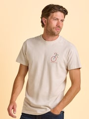 Brakeburn Cream Dunkeld T-Shirt - Image 1 of 6