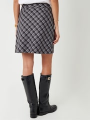 Threadbare Black Mini Check A-Line Skirt - Image 4 of 5