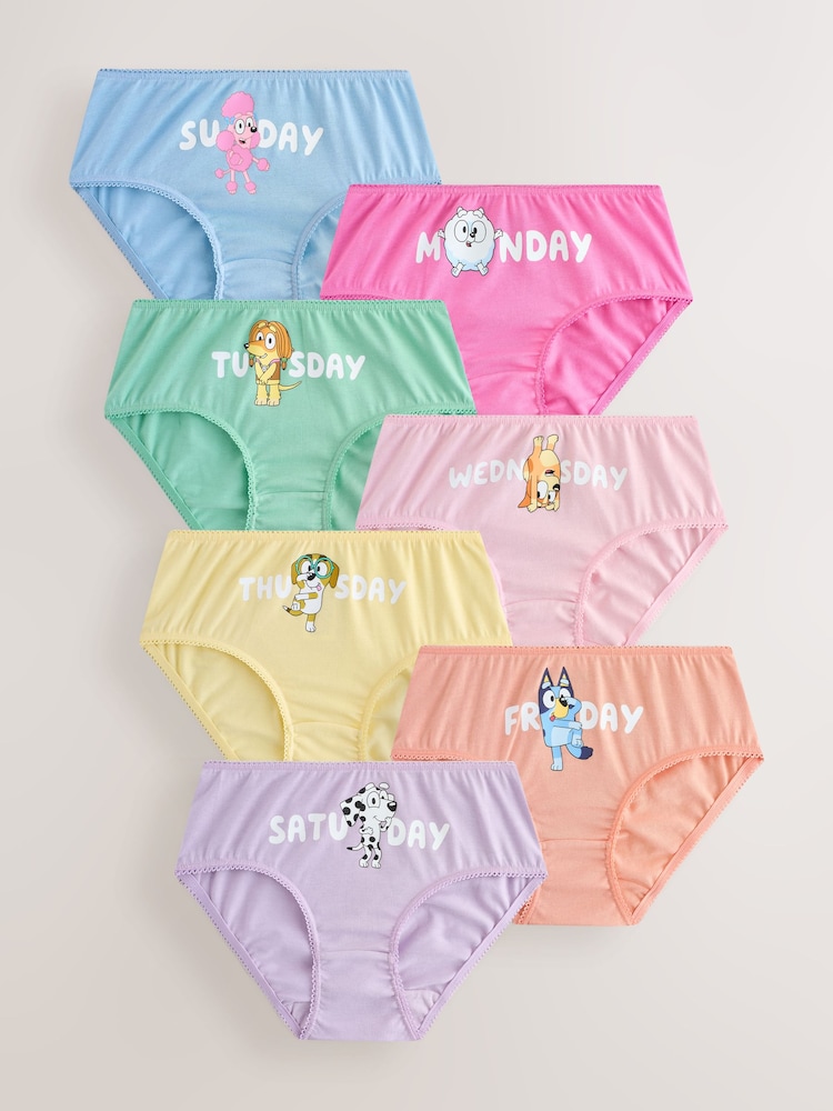 Rosa - Bluey Days of The Week Briefs 7 Pack (1.5-10yrs) - Imagen 1 de 11