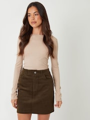 Threadbare Green Mini Corduroy Skirt - Image 2 of 5