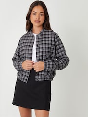 Threadbare Check Patch Pocket Bomber Jacket - Slika 1 iz 4