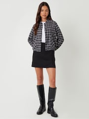 Threadbare Check Patch Pocket Bomber Jacket - Slika 3 iz 4