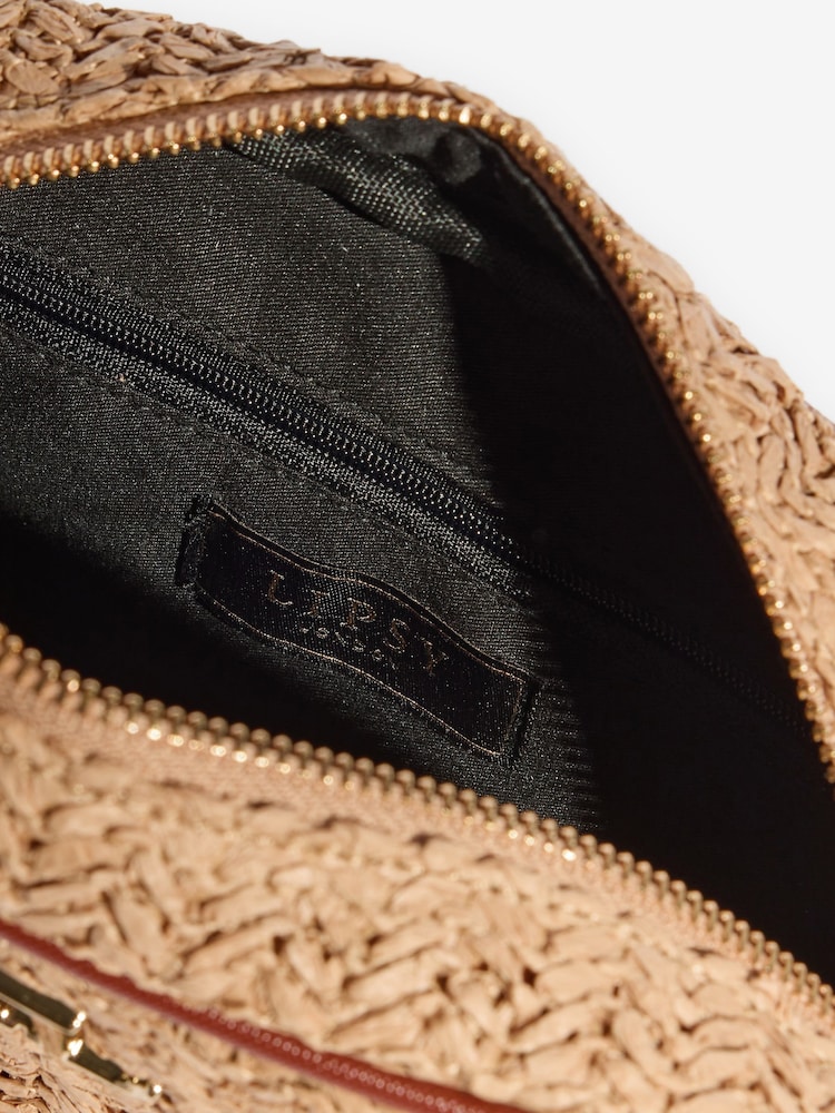 Lipsy Natural Raffia Boxy Crossbody Bag - Image 5 of 5 Lipsy Natural Raffia Boxy Crossbody Bag - Image 5 of 5
