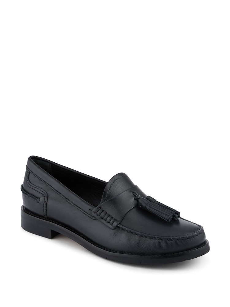 Jones Bootmaker Black Tiffany Smart Leather Moccasins - Image 2 of 5 Jones Bootmaker Black Tiffany Smart Leather Moccasins - Image 2 of 5