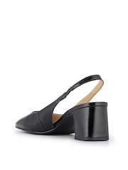 Jones Bootmaker Black Xayna Leather Slingback Court Shoes - Image 4 of 5