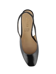 Jones Bootmaker Black Xayna Leather Slingback Court Shoes - Image 5 of 5