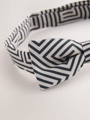 Neutral/Black Geometric Bow Tie (3-16yrs) - Image 4 of 4