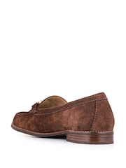 Jones Bootmaker Brown Wide Fit Lex Suede Leather Loafers - Image 4 of 5