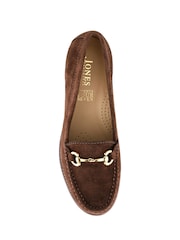 Jones Bootmaker Brown Wide Fit Lex Suede Leather Loafers - Image 5 of 5
