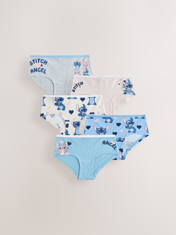 أزرق/وردي - Lilo & Stitch Hipsters 5 Pack (2-16yrs) - Image 1 of 9