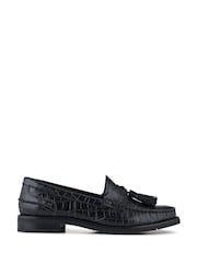 Jones Bootmaker Black Chrome Tiffany Smart Leather Moccasins - Image 2 of 5