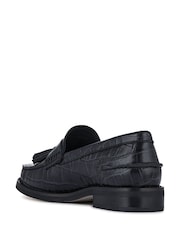 Jones Bootmaker Black Chrome Tiffany Smart Leather Moccasins - Image 4 of 5