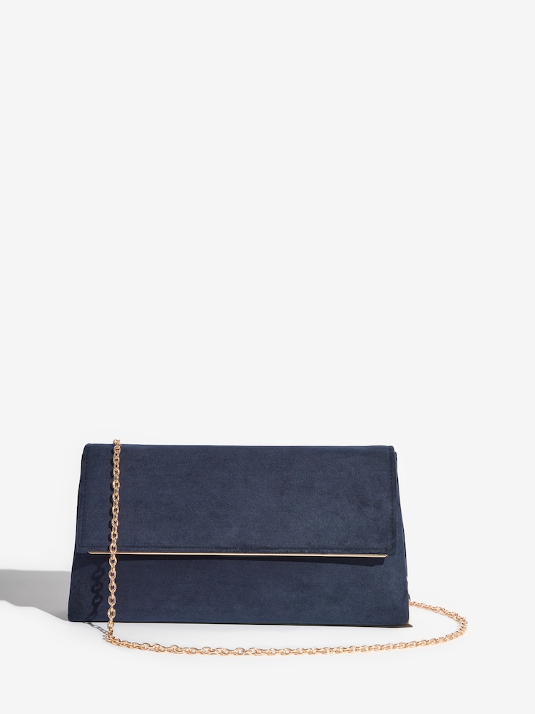 Friends Like These Navy Foldover Clutch Bag - Image 1 of 5 Friends Like These Navy Foldover Clutch Bag - Image 1 of 5