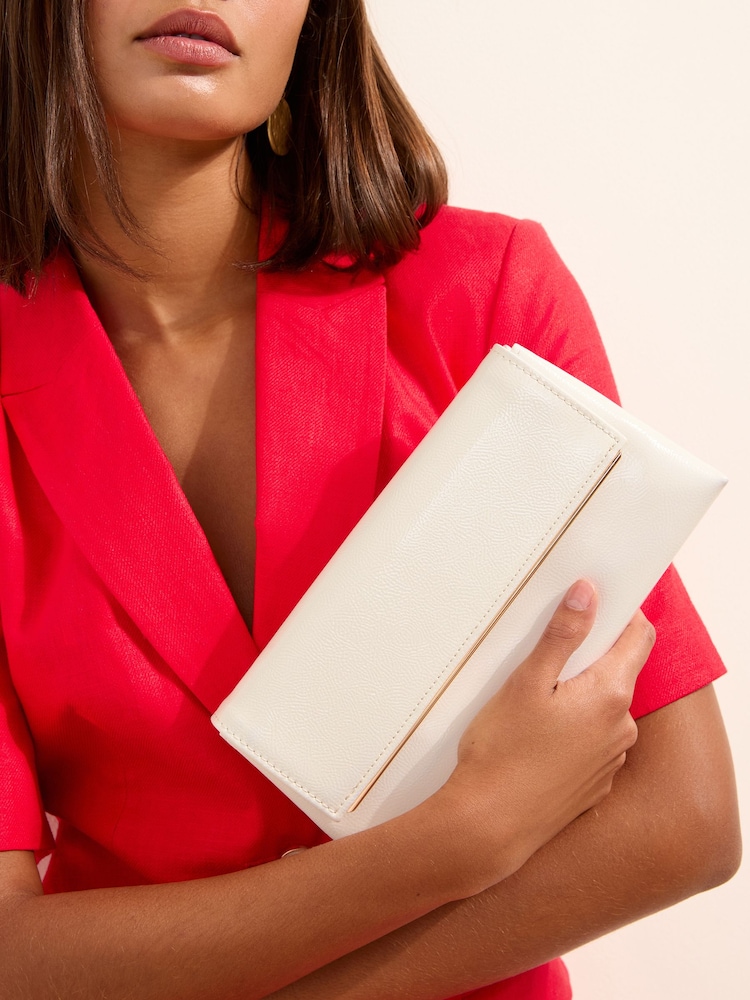 Friends Like These White Small Foldover Clutch Bag - Image 1 of 2