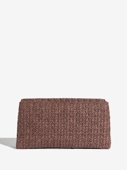 Friends Like These Brown Raffia Foldover Clutch Bag - Image 7 of 7