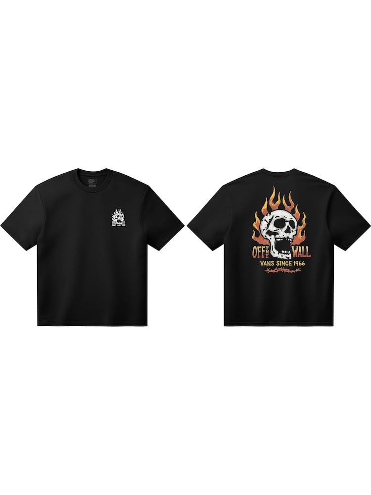 Vans Black Off The Wall Feaver T-Shirt - Image 1 of 1