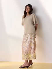 Pink/Yellow Sequin Tabitha Simmons X Next Floral Maxi Skirt - Image 2 of 7