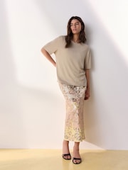 Pink/Yellow Sequin Tabitha Simmons X Next Floral Maxi Skirt - Image 3 of 7