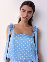 Blue/Ecru Polka Dot - Tabitha Simmons X Full Maxi Skirt - Bild 7 von 9