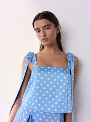 Blue/Ecru Polka Dot - Tabitha Simmons X Full Maxi Skirt - Bild 8 von 9