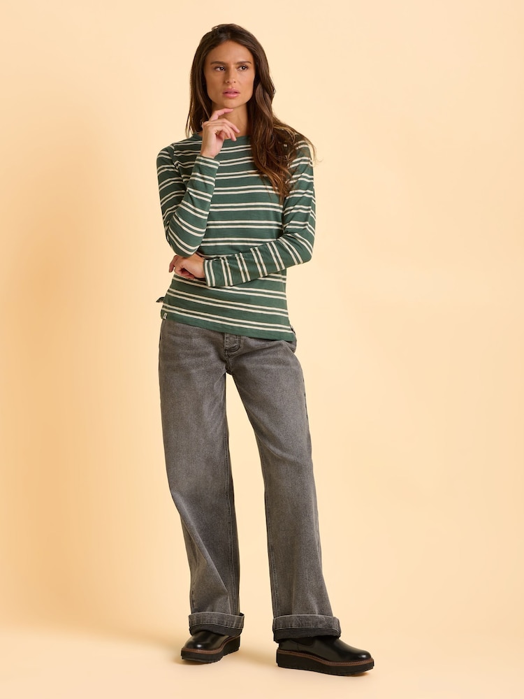 Brakeburn Green Canford Long Sleeve T-Shirt - Image 6 of 6