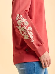 Brakeburn Red Ferndown Crew Neck Sweatshirt - Image 5 of 6