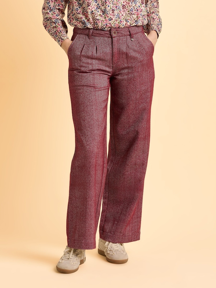 Brakeburn Red Burgundy Neve Trousers - Image 5 of 5 Brakeburn Red Burgundy Neve Trousers - Image 5 of 5