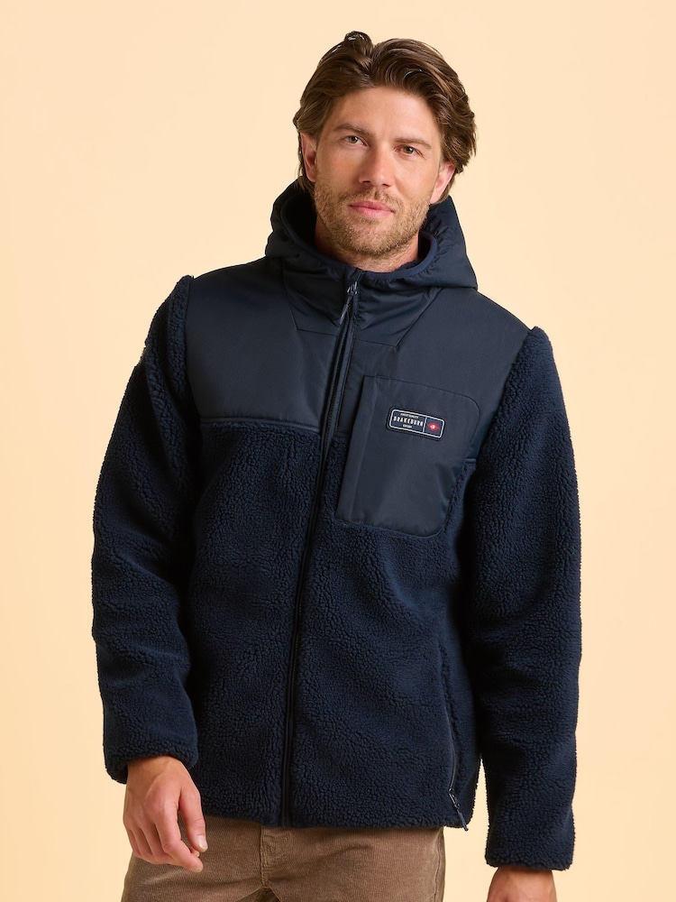 Brakeburn Blue Gargrave Fleece Jacket - Image 1 of 6 Brakeburn Blue Gargrave Fleece Jacket - Image 1 of 6